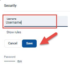 Changing Username Screenshot